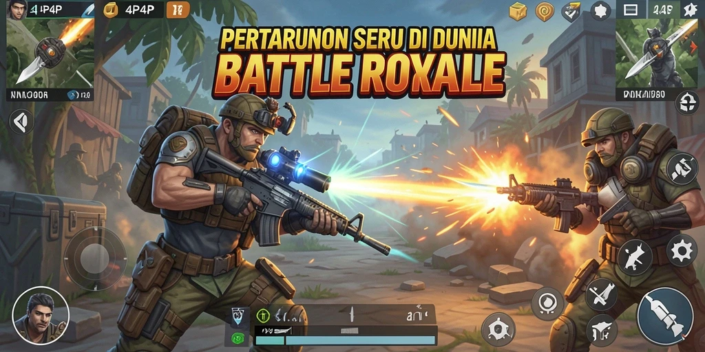 Tampilkan gameplay seru dan menegangkan di 4P4P Battle Royale.