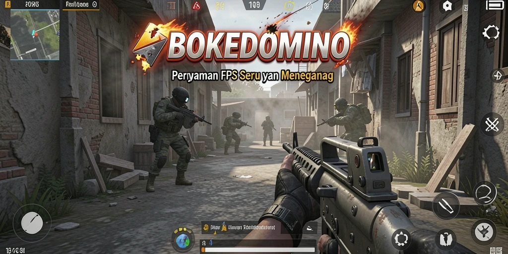 Tampilan mendebarkan dari gameplay BOKEDOMINO yang intens.