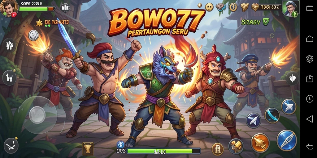 Gameplay seru dengan karakter bertarung unik di BOWO77.