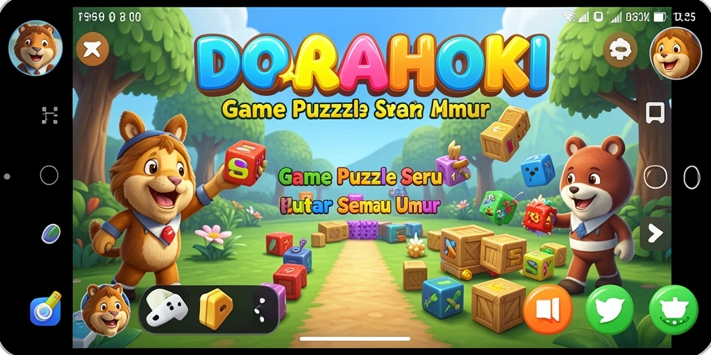 Tampilan gameplay DORAHOKI yang menarik dan penuh warna.