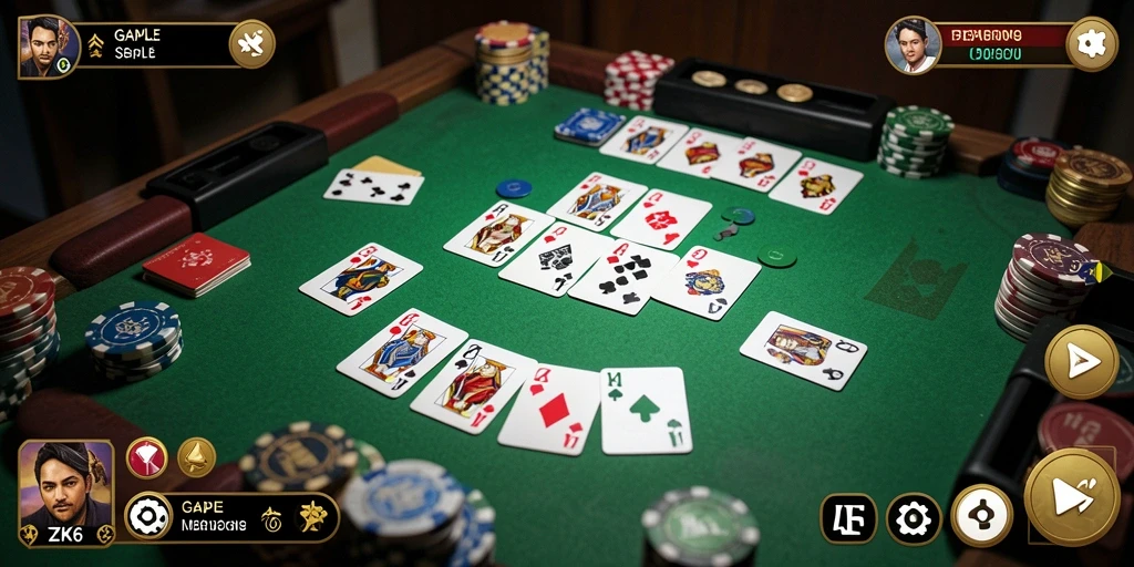 Tangkapan layar gameplay seru di ZK6, nikmati pengalaman Gaple di ponsel Anda.