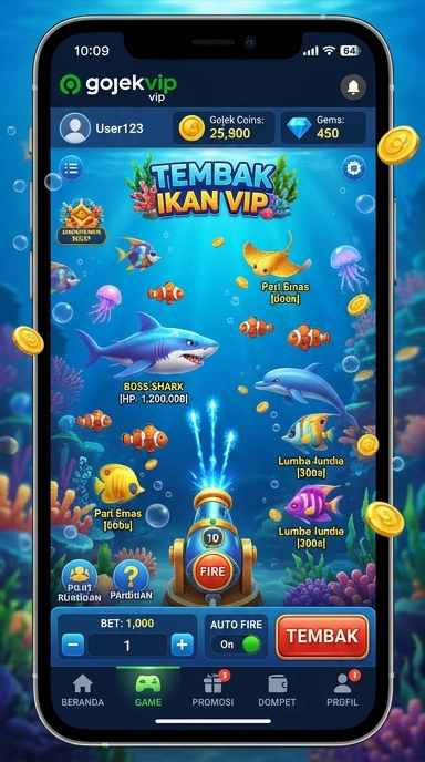 Screenshot fitur unggulan dalam aplikasi gojekvip.